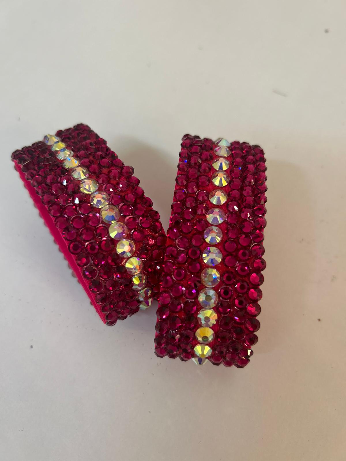 Armband-Set, Ruby und Crystal AB