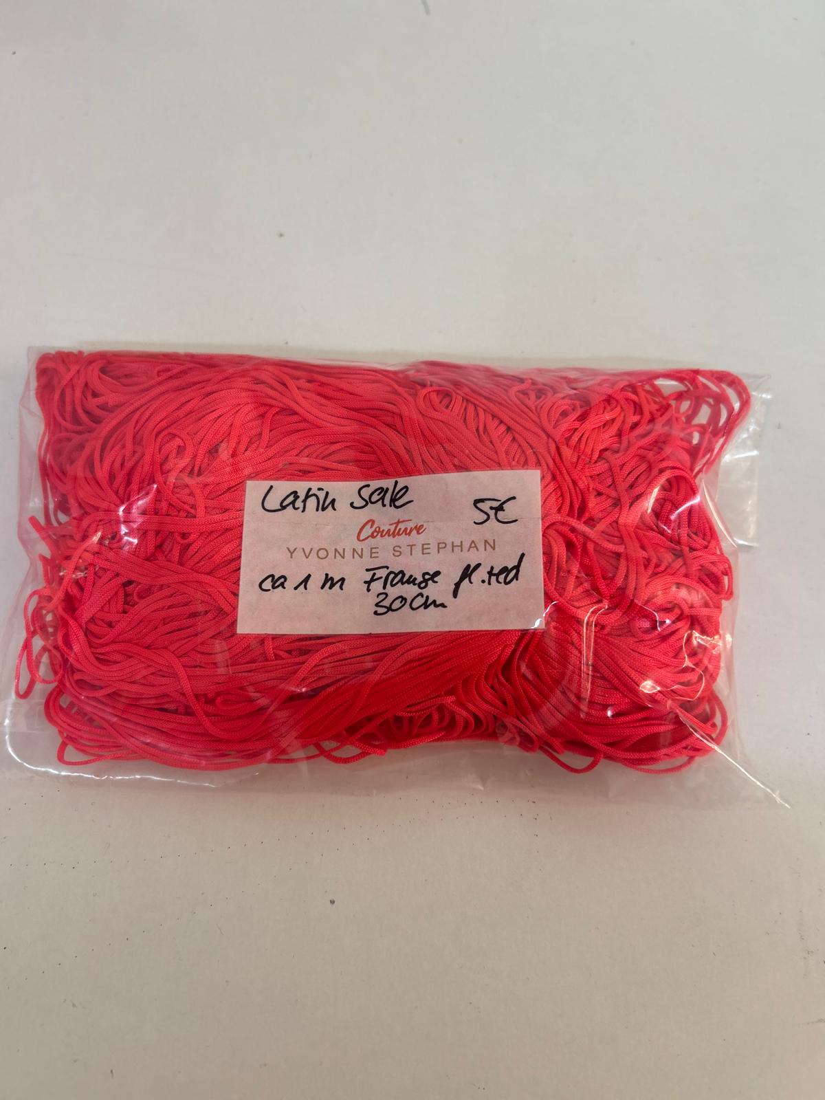 Fransen, fluorenscent red (ca. 1m x 30cm)