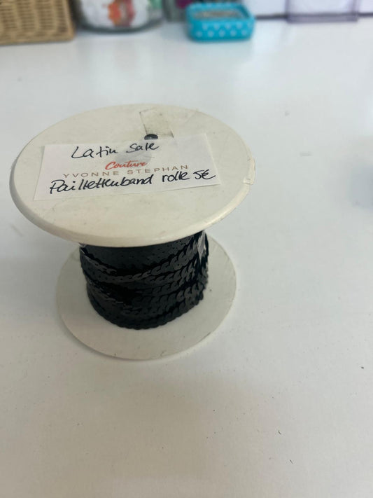Pailettenband, schwarz
