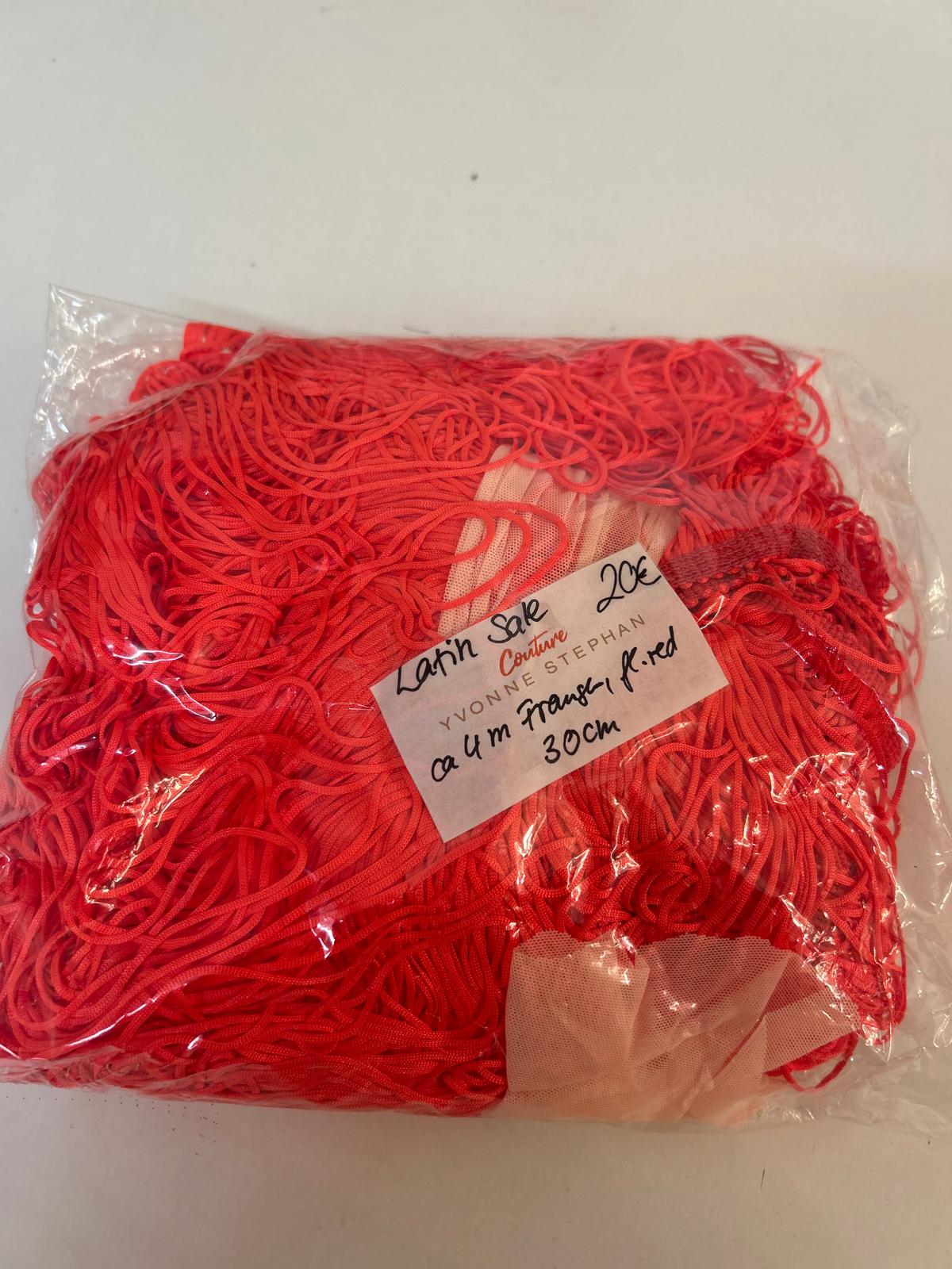 Fransen, fluorescent red (ca. 4m x 30cm)